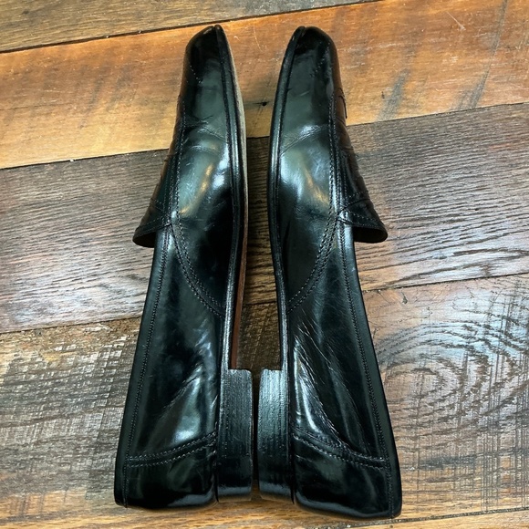 Bally Made in Italy Black Leather Wingtip Penny Loafers Men’s 11E - Picture 5 of 9